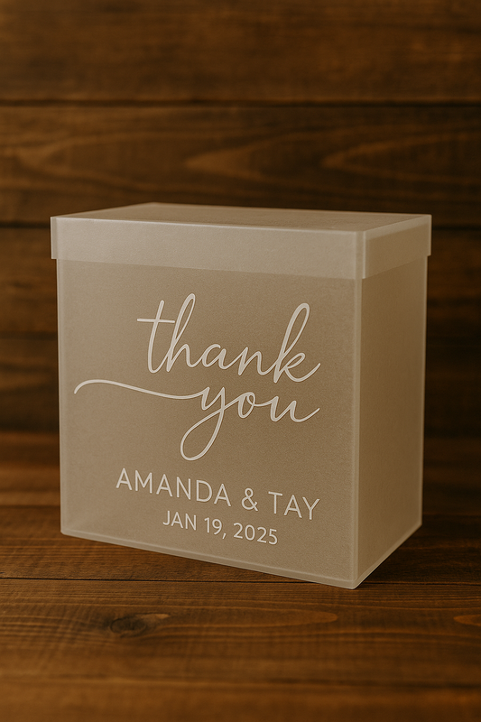 Card Box for Thank You Cards or Greeting Cards