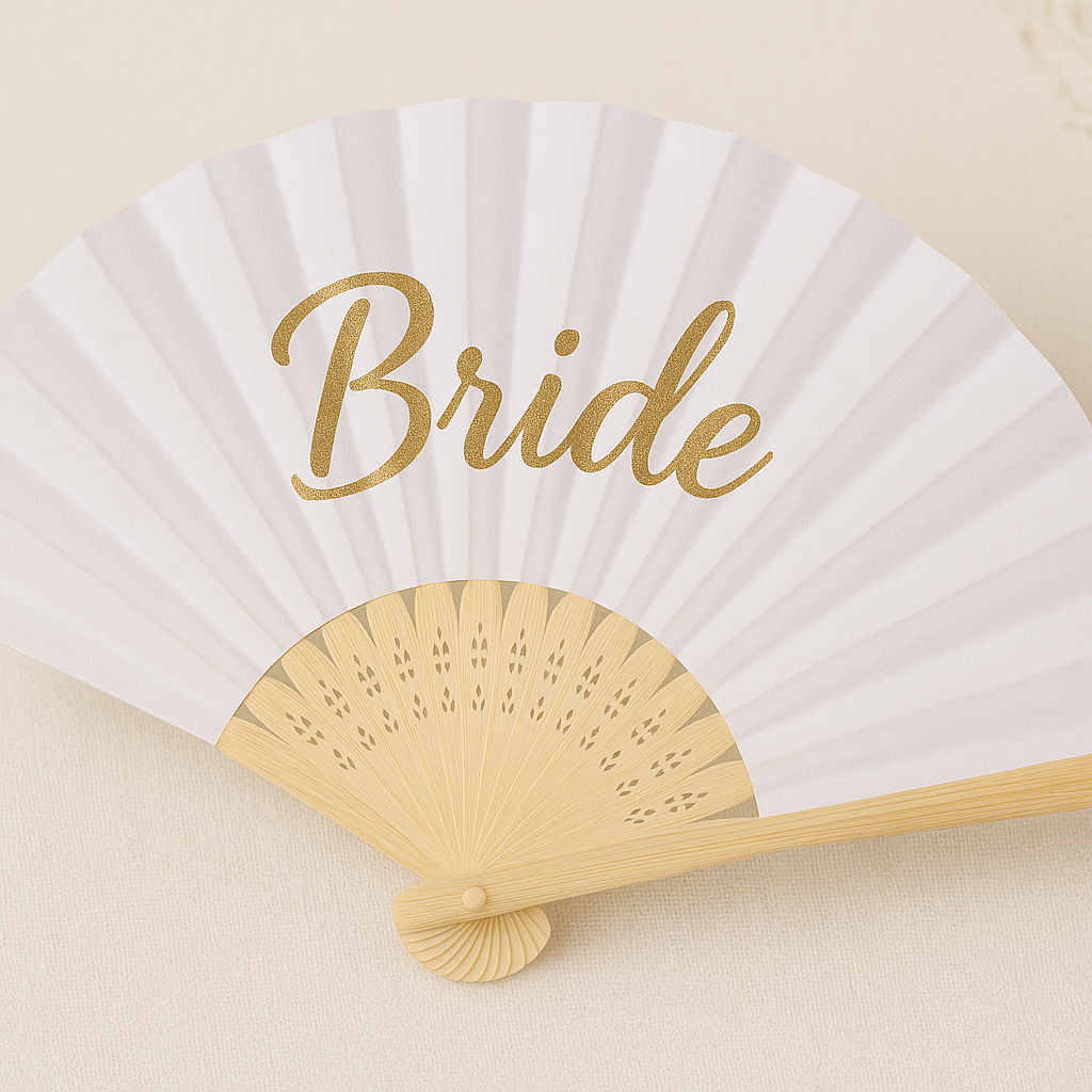 Custom Personalized Wedding Party Fans