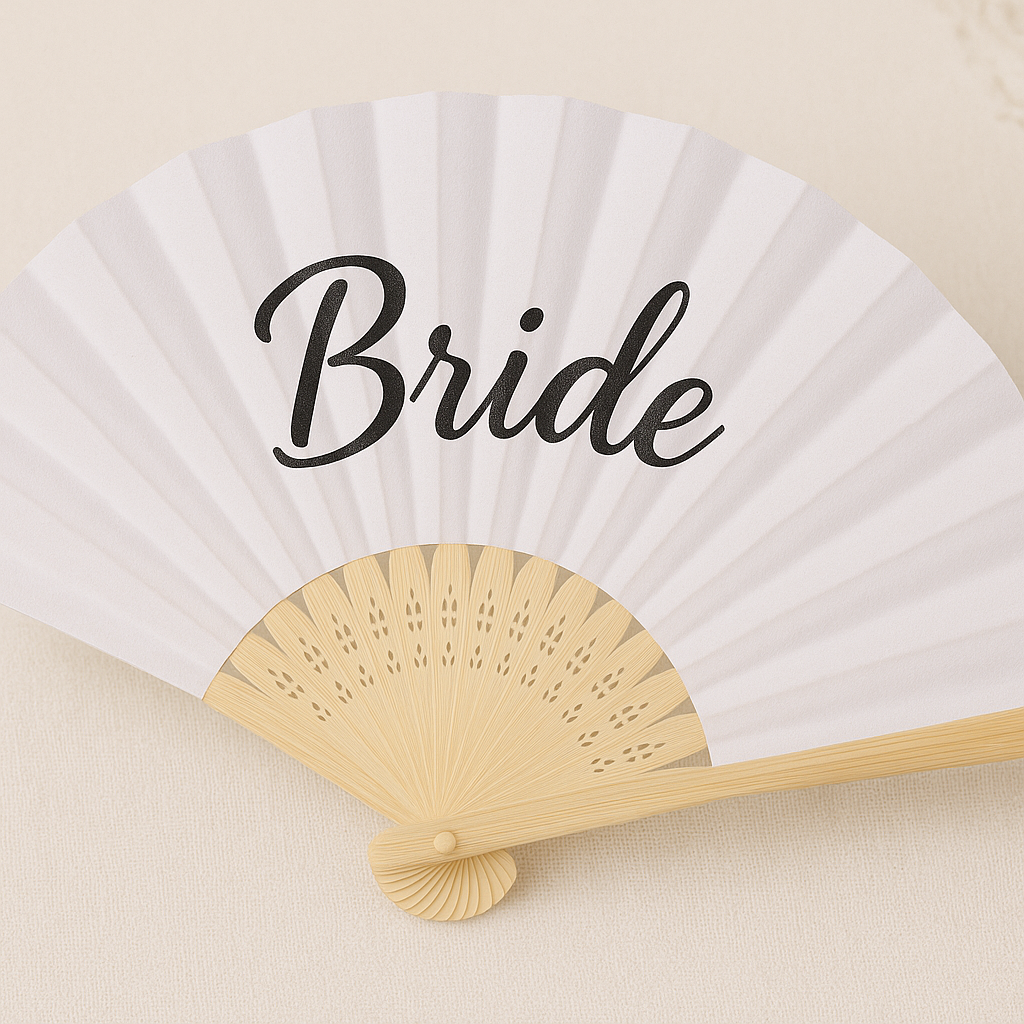 Custom Personalized Wedding Party Fans