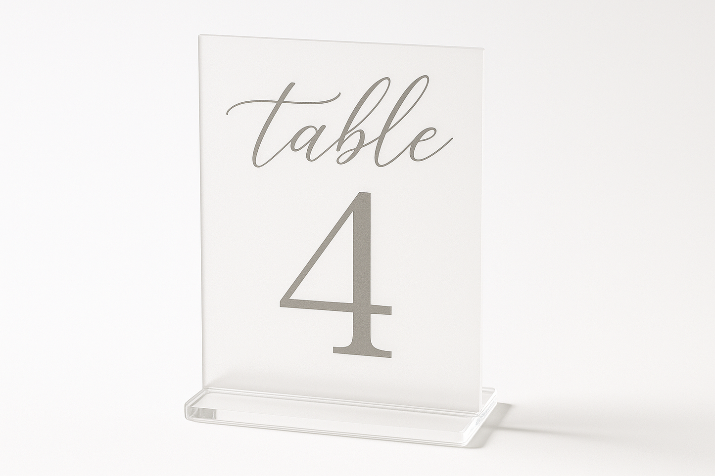Frosted Table Numbers - Elegant Script Font