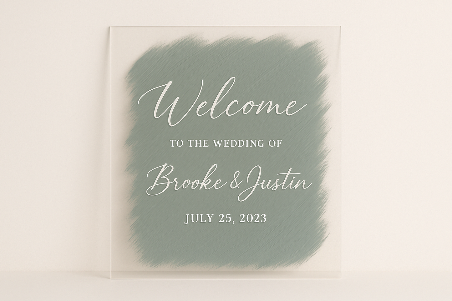 Wedding Welcome Sign with Paint Around Text Only