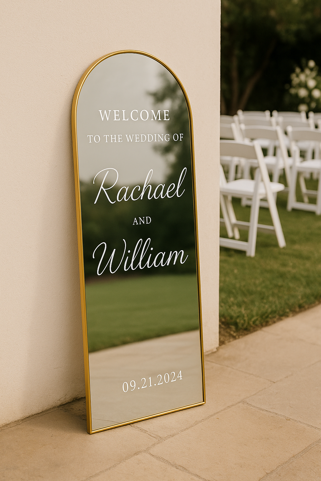 Custom Wedding Mirror Signage