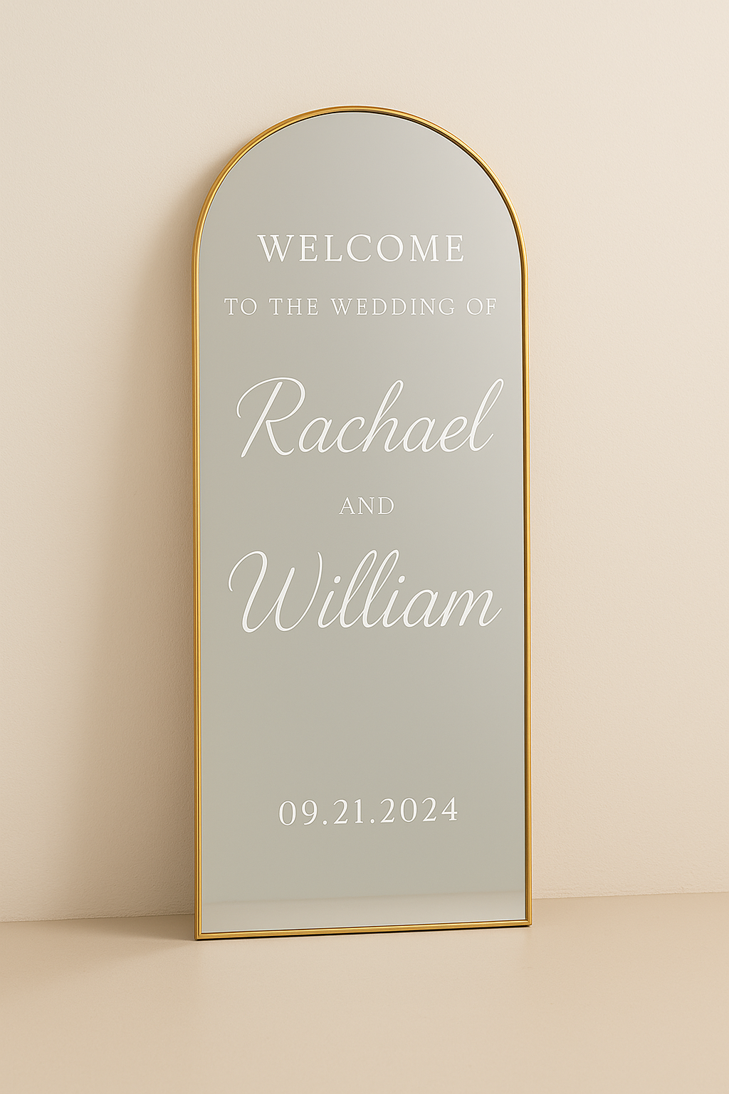 Custom Wedding Mirror Signage