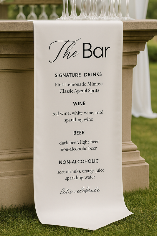 Custom Fabric Banners for Weddings and Events