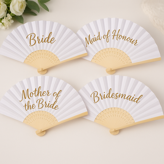Custom Personalized Wedding Party Fans