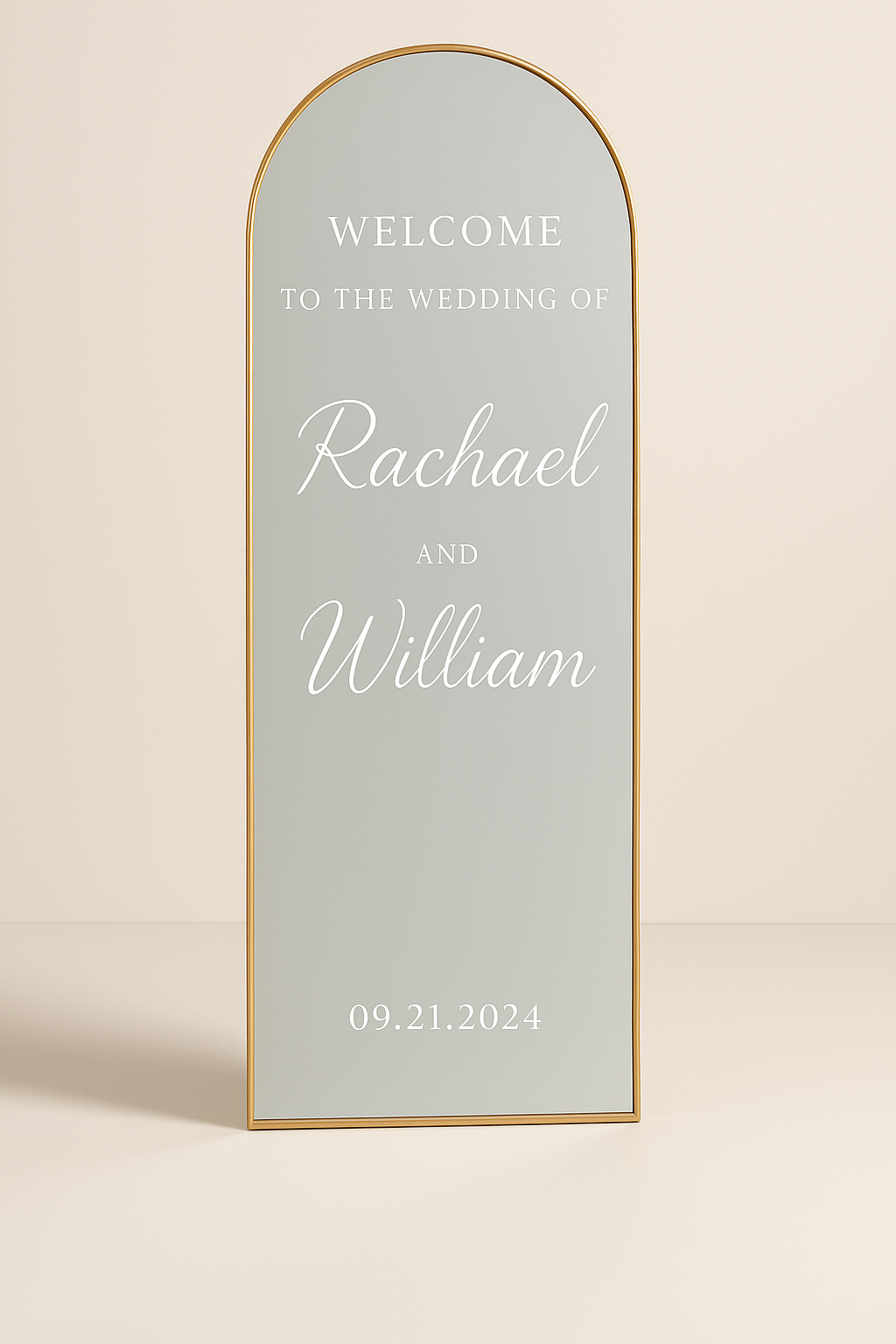 Custom Wedding Mirror Signage