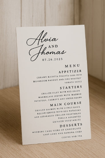 Elegant Wedding Menu Template