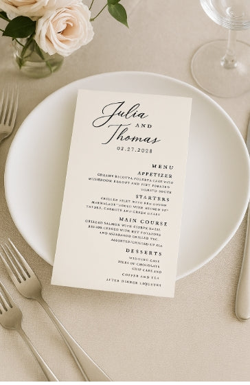 Elegant Wedding Menu Template