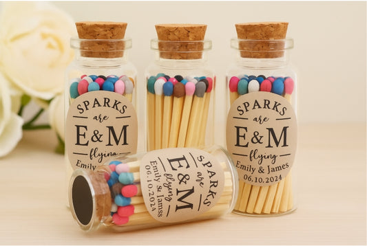 Custom Wedding Match Bottles