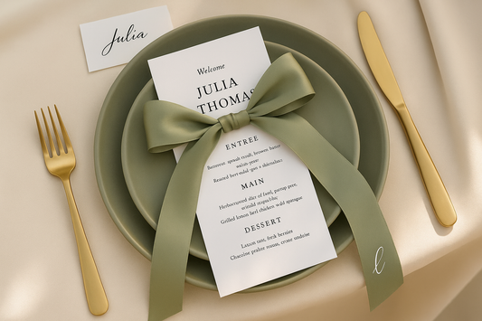 Wedding Menu for Julia & Thomas